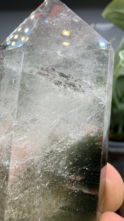 Garden Quartz/Lodolite Point- 2.125" inches tall