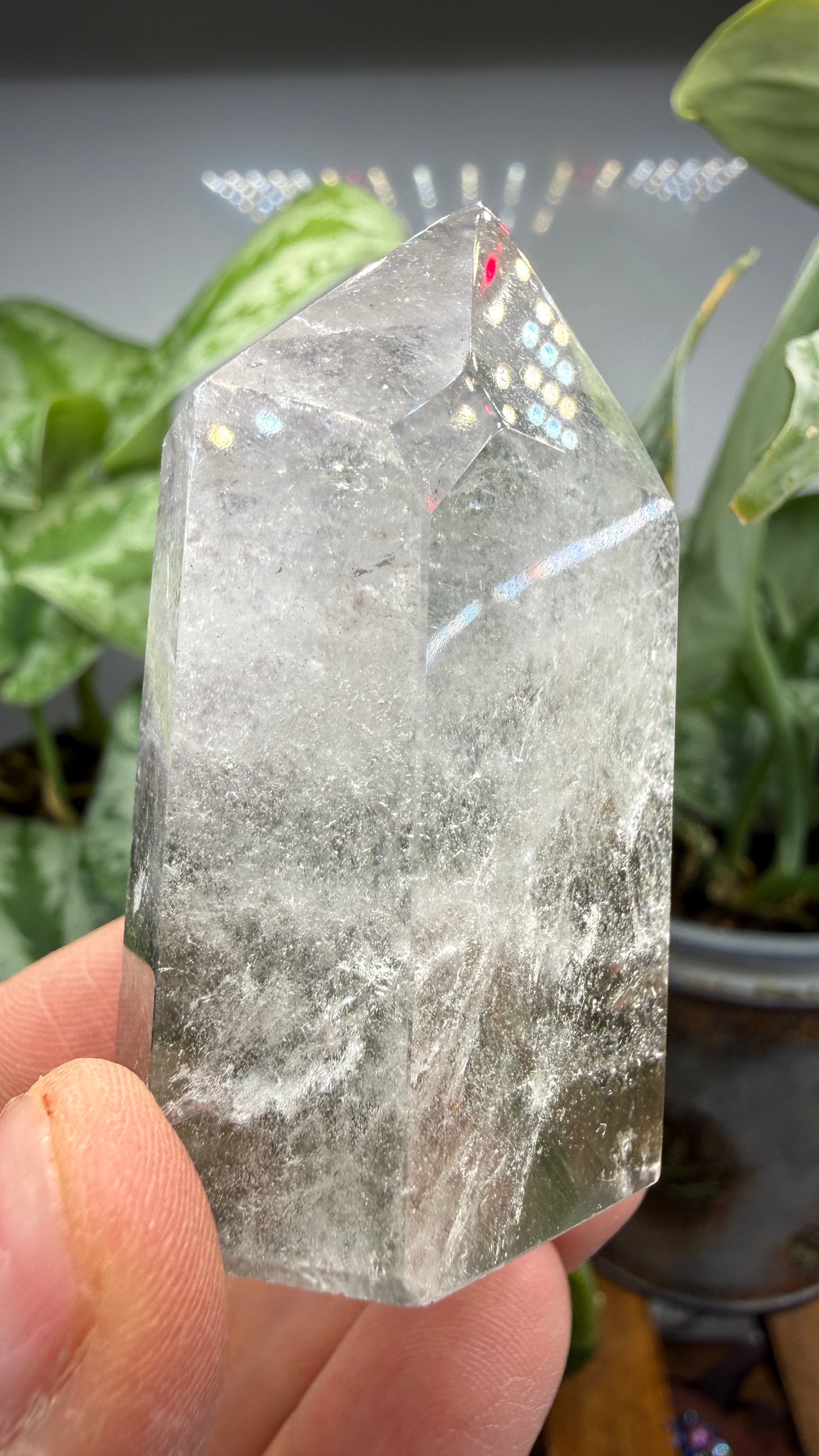 Garden Quartz/Lodolite Point- 2.125" inches tall