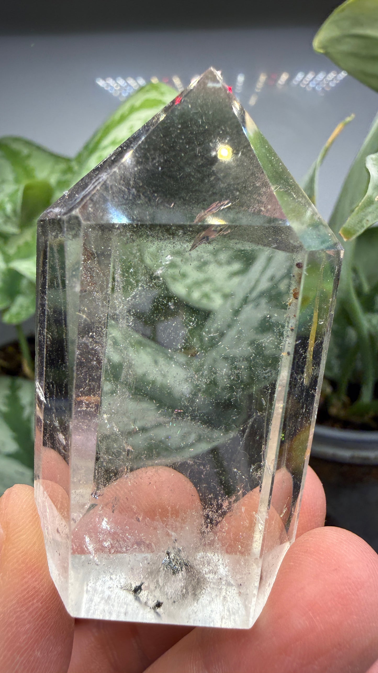 Garden Quartz/Lodolite Point- 2.25" inches tall