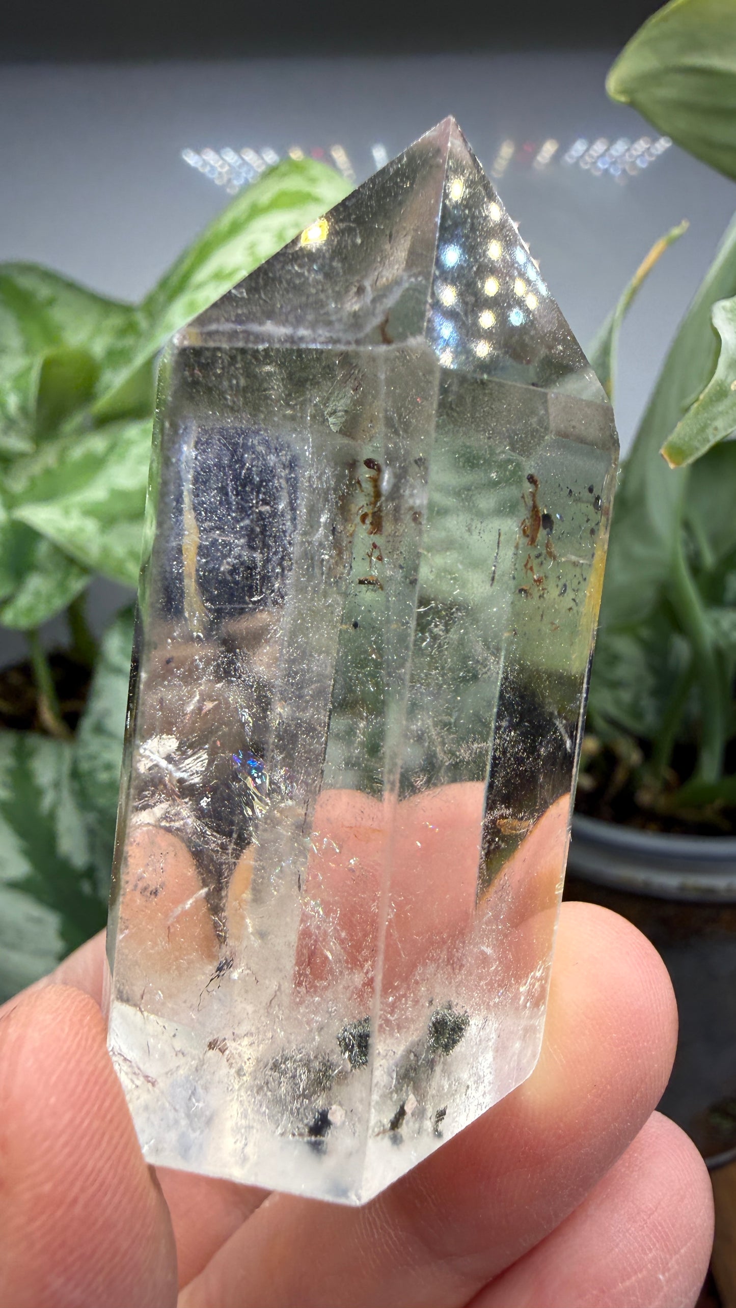 Garden Quartz/Lodolite Point- 2.25" inches tall