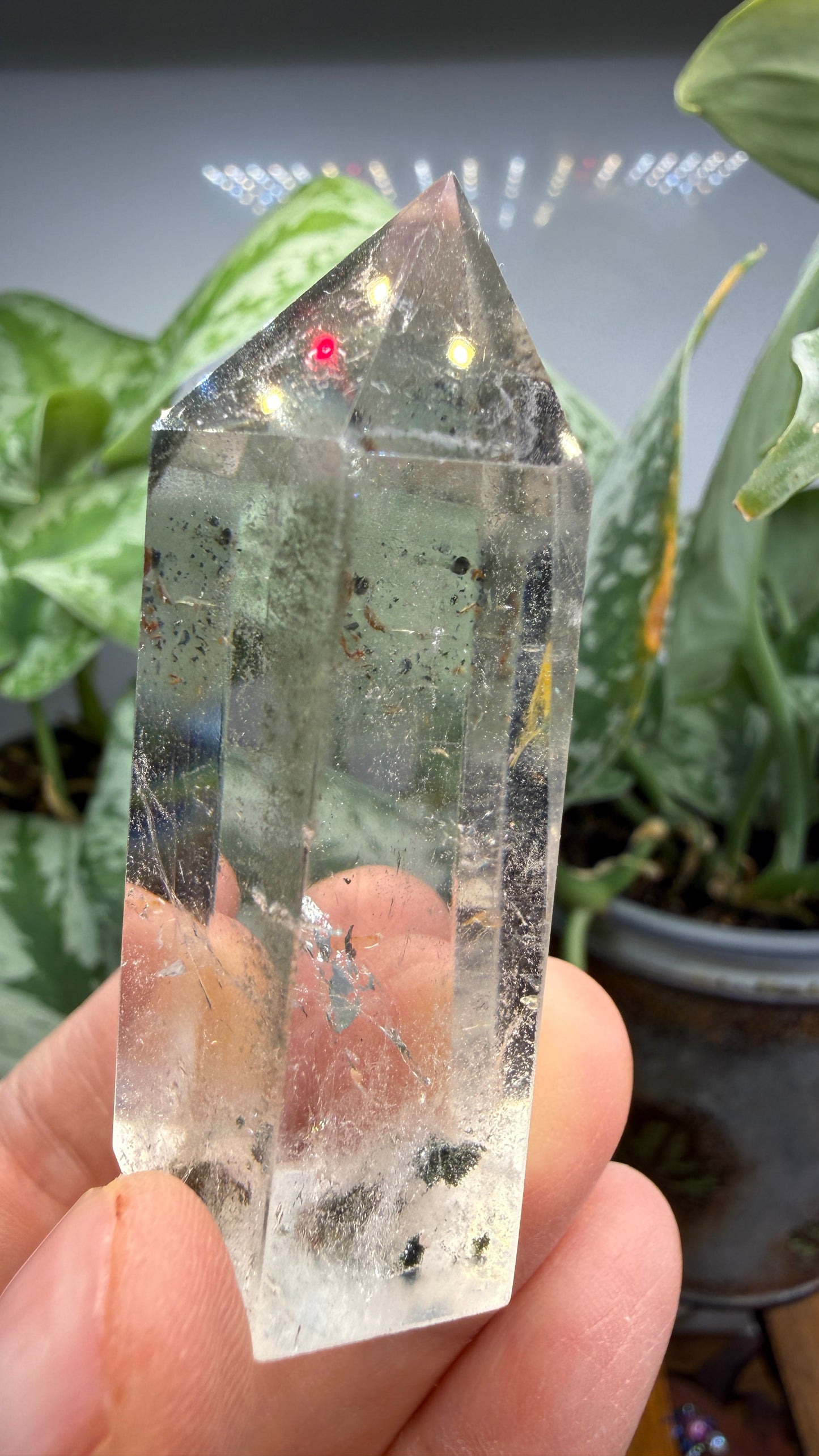 Garden Quartz/Lodolite Point- 2.25" inches tall