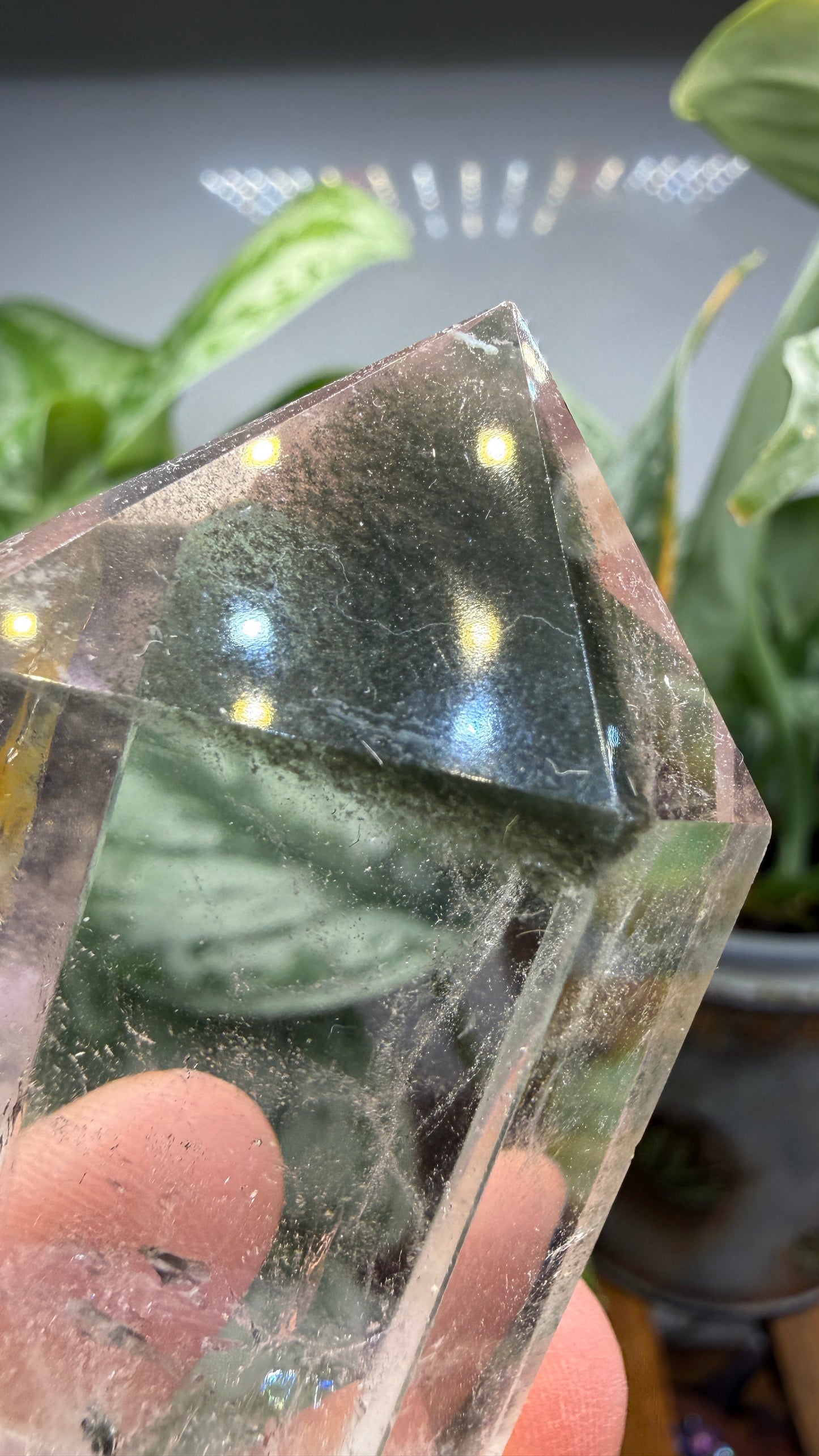 Garden Quartz/Lodolite Point- 2.25" inches tall