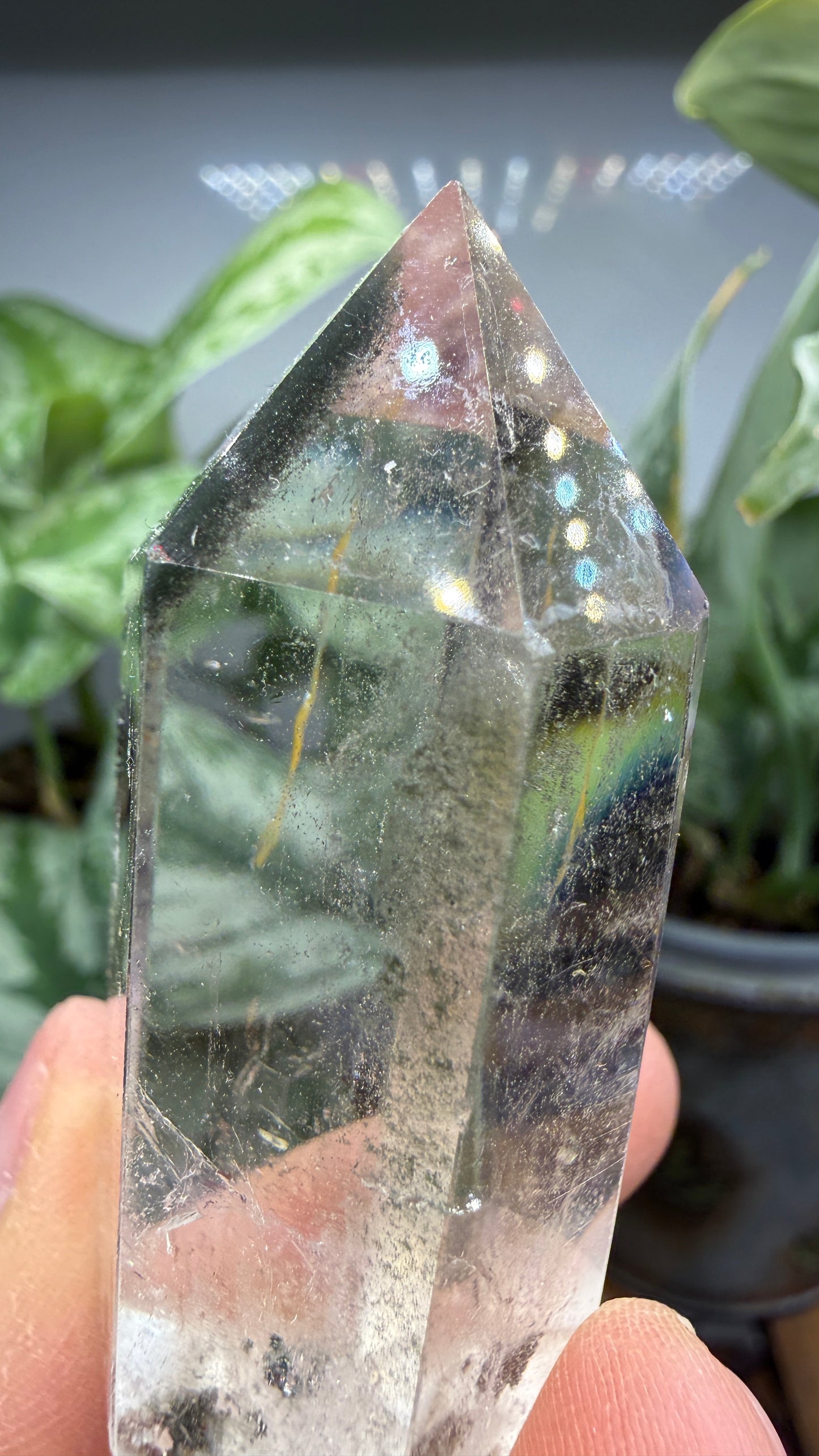 Garden Quartz/Lodolite Point- 2.25" inches tall