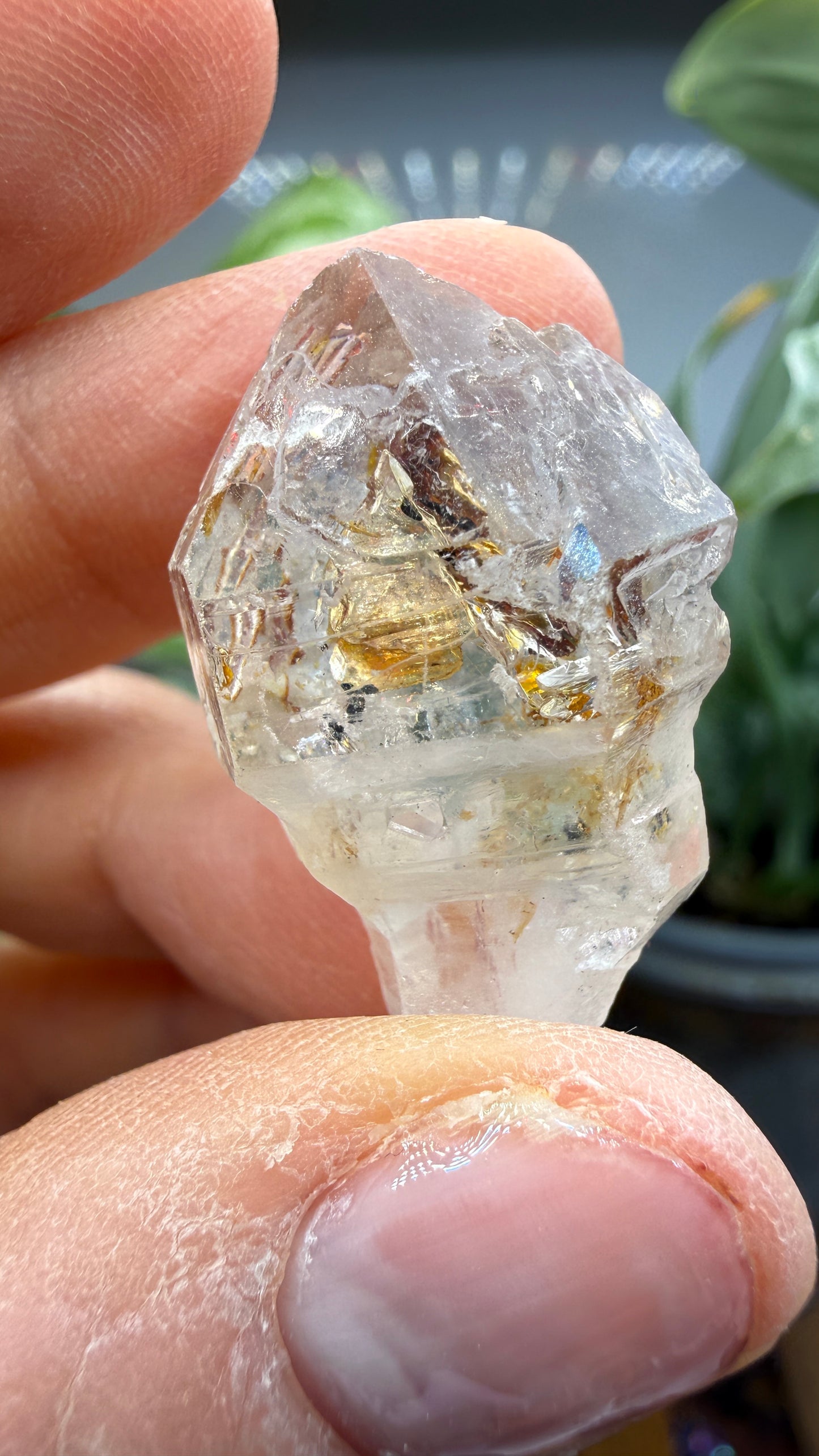 Petroleum Quartz Sceptre ("Firefly Quartz")- Madirobe, Antsalova District, Melaky, Madagascar
