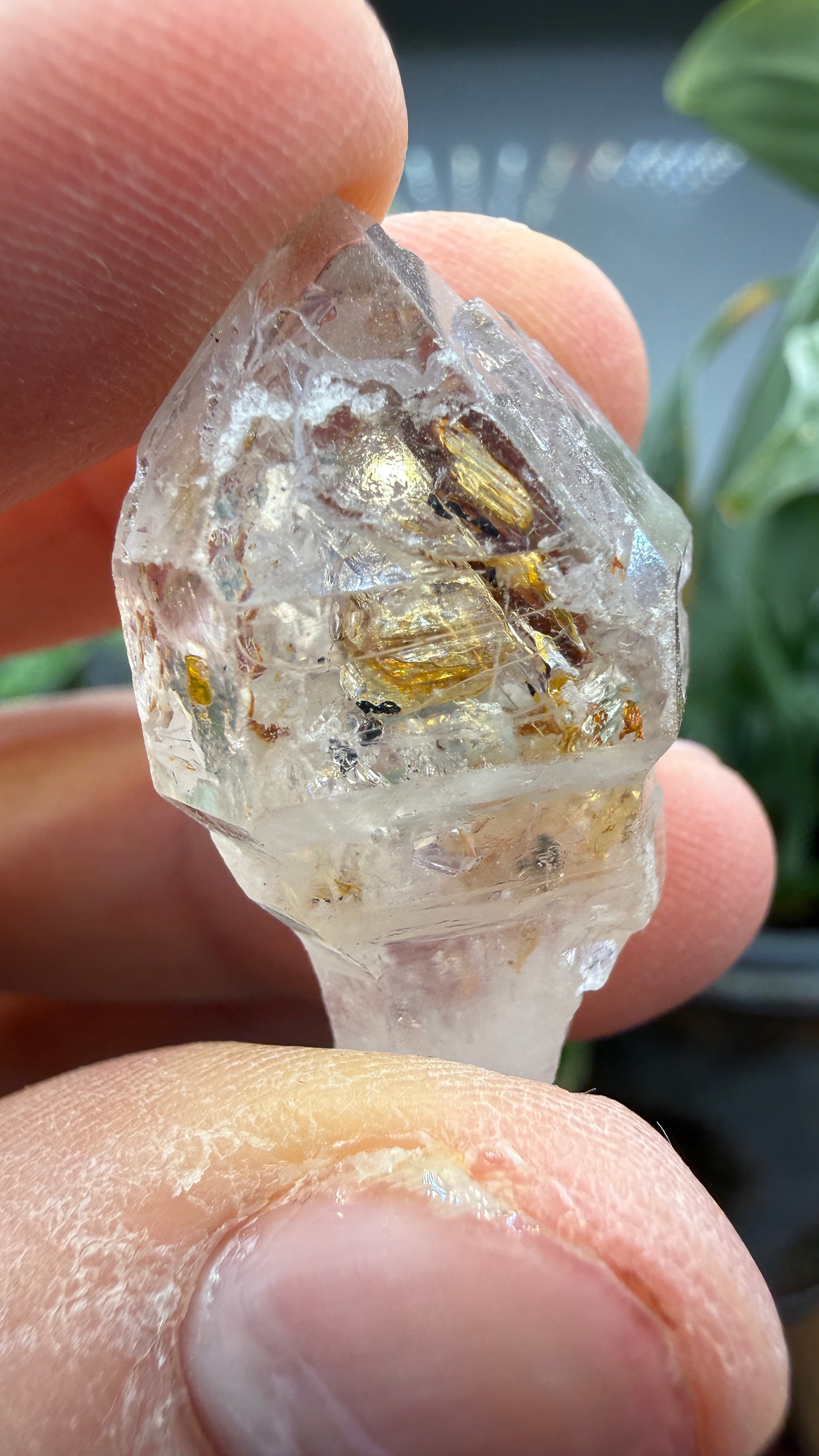 Petroleum Quartz Sceptre ("Firefly Quartz")- Madirobe, Antsalova District, Melaky, Madagascar