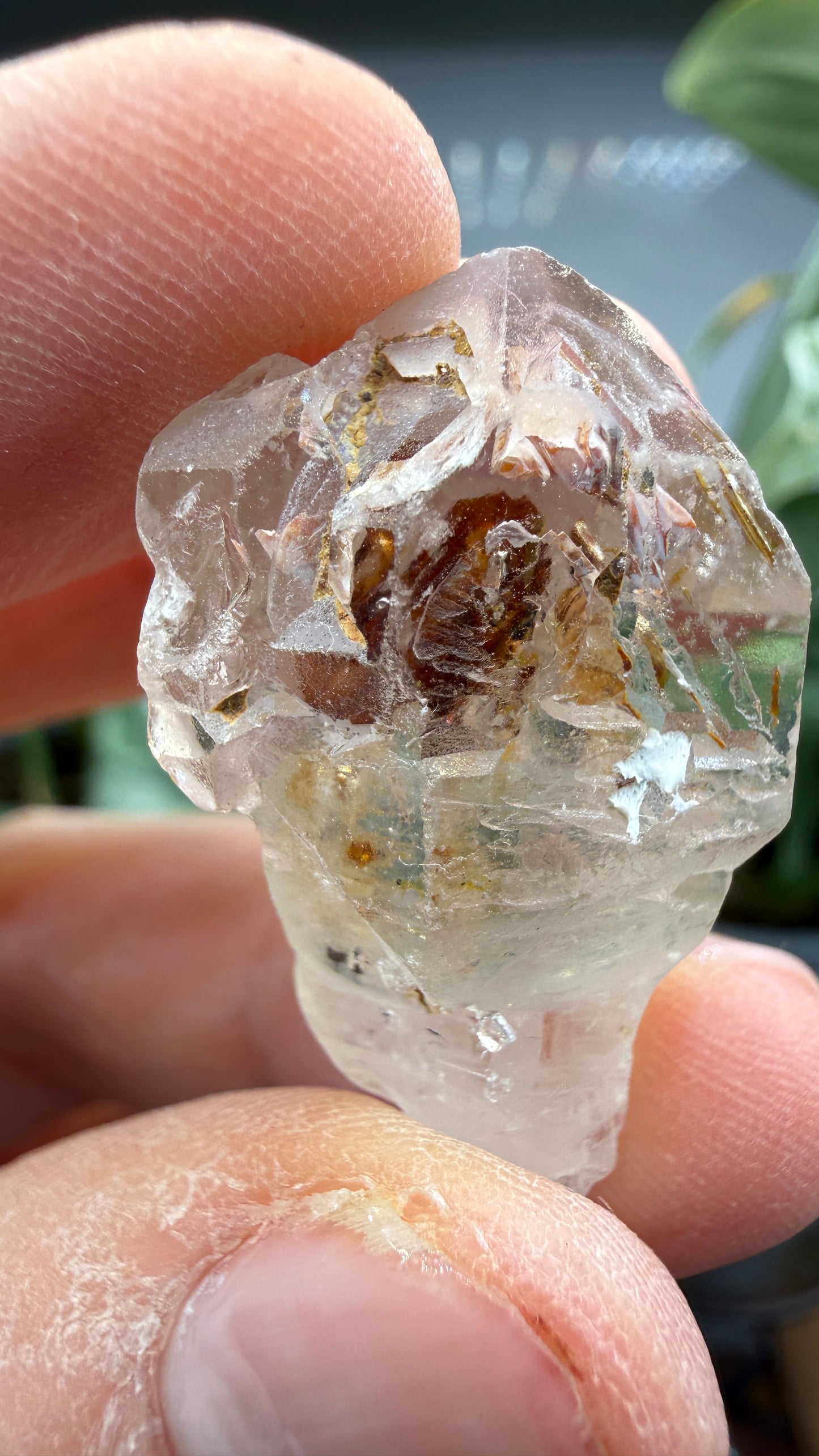 Petroleum Quartz Sceptre ("Firefly Quartz")- Madirobe, Antsalova District, Melaky, Madagascar