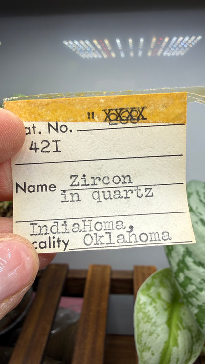 Zircon in Quartz- Indiahoma, Oklahoma