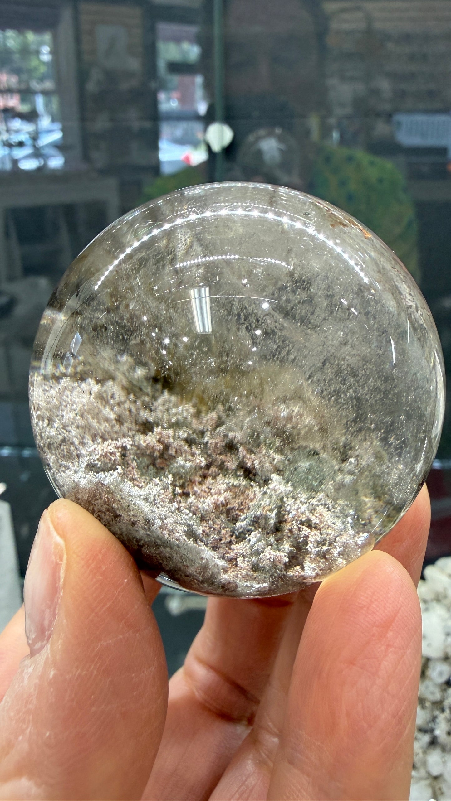 Garden Quartz/Lodolite Sphere- 2.0 inches Diameter