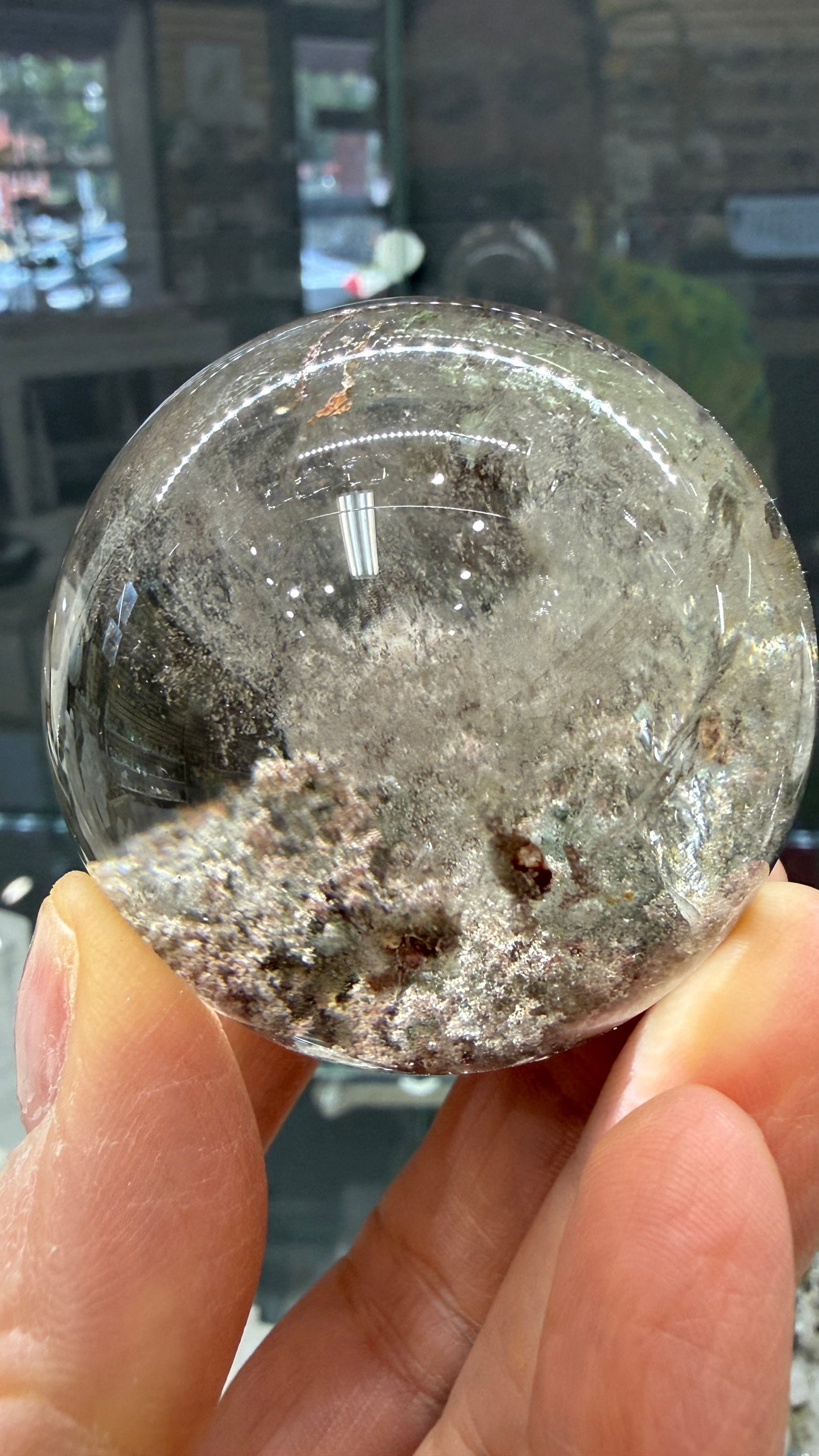 Garden Quartz/Lodolite Sphere- 2.0 inches Diameter