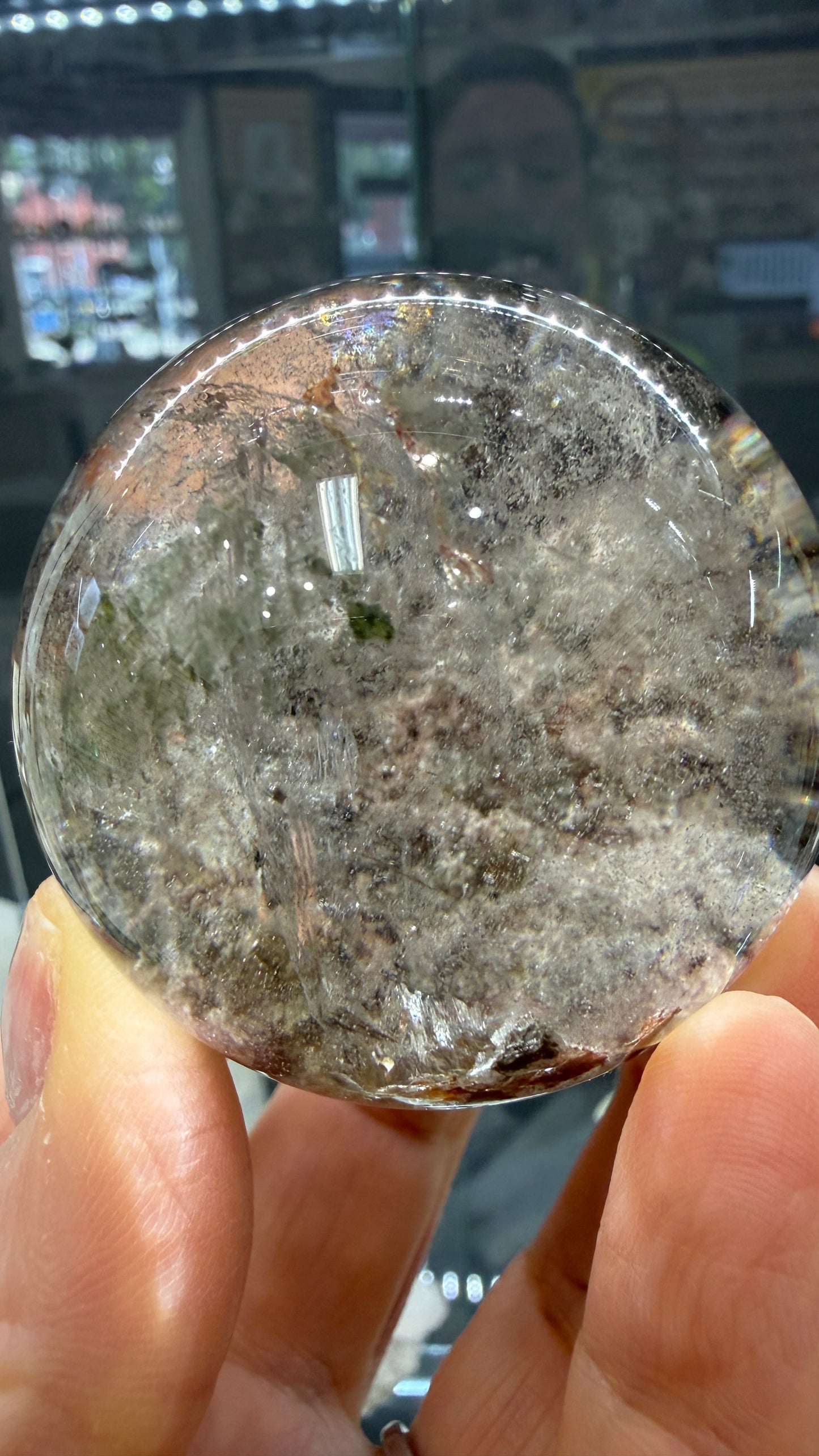 Garden Quartz/Lodolite Sphere- 2.0 inches Diameter