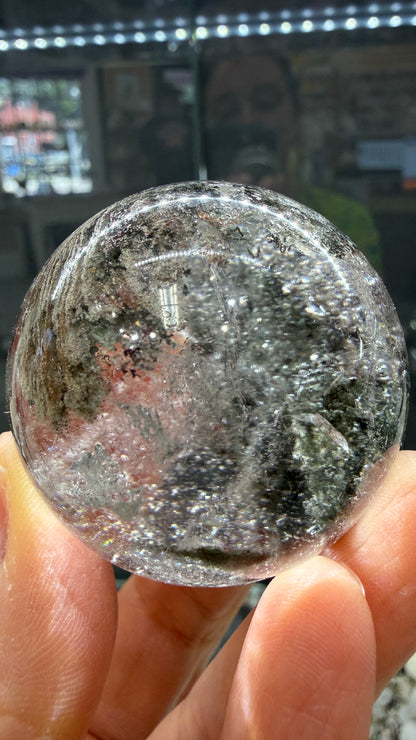 Garden Quartz/Lodolite Sphere- 1.7 inches Diameter