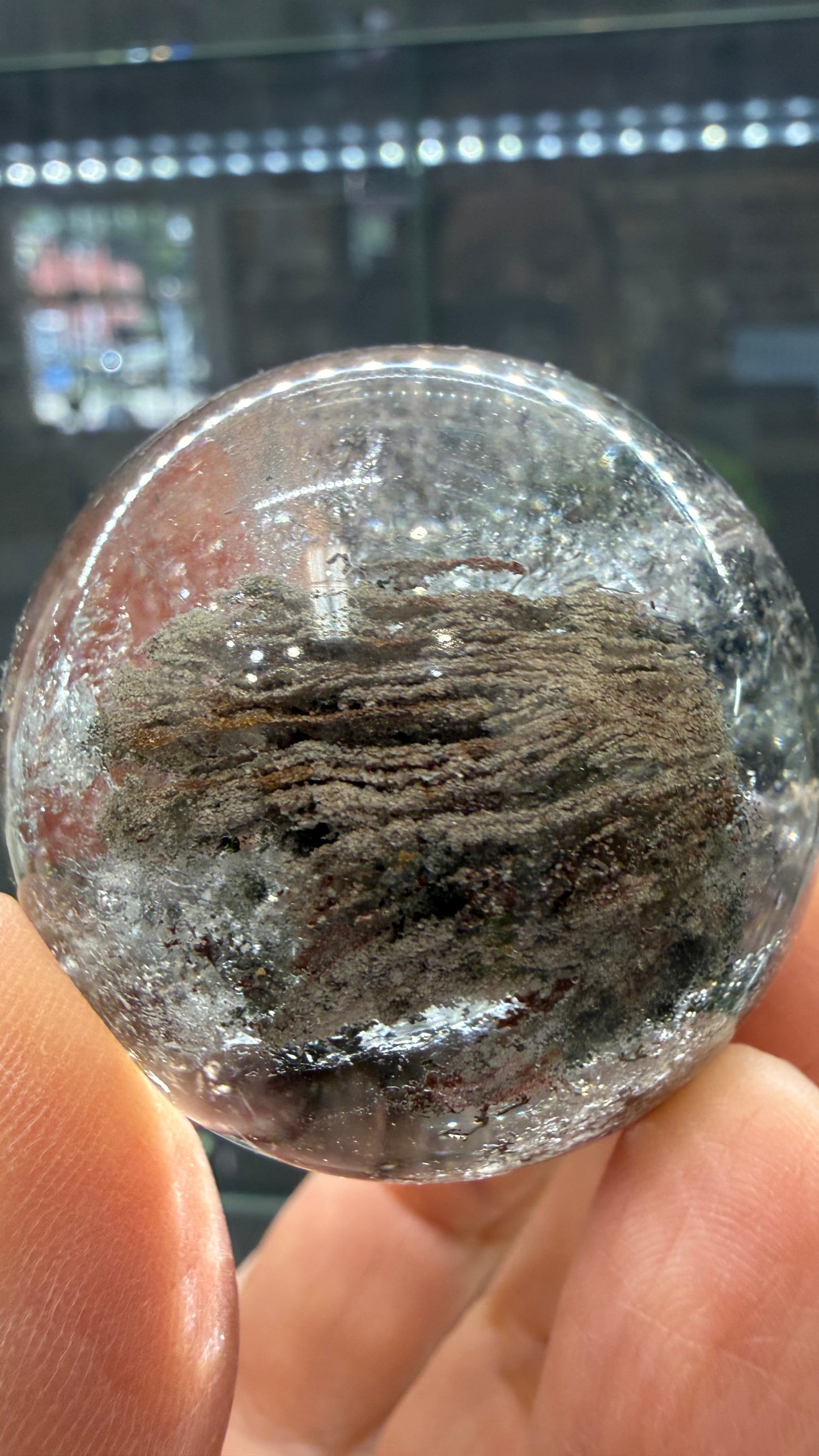 Garden Quartz/Lodolite Sphere- 1.7 inches Diameter