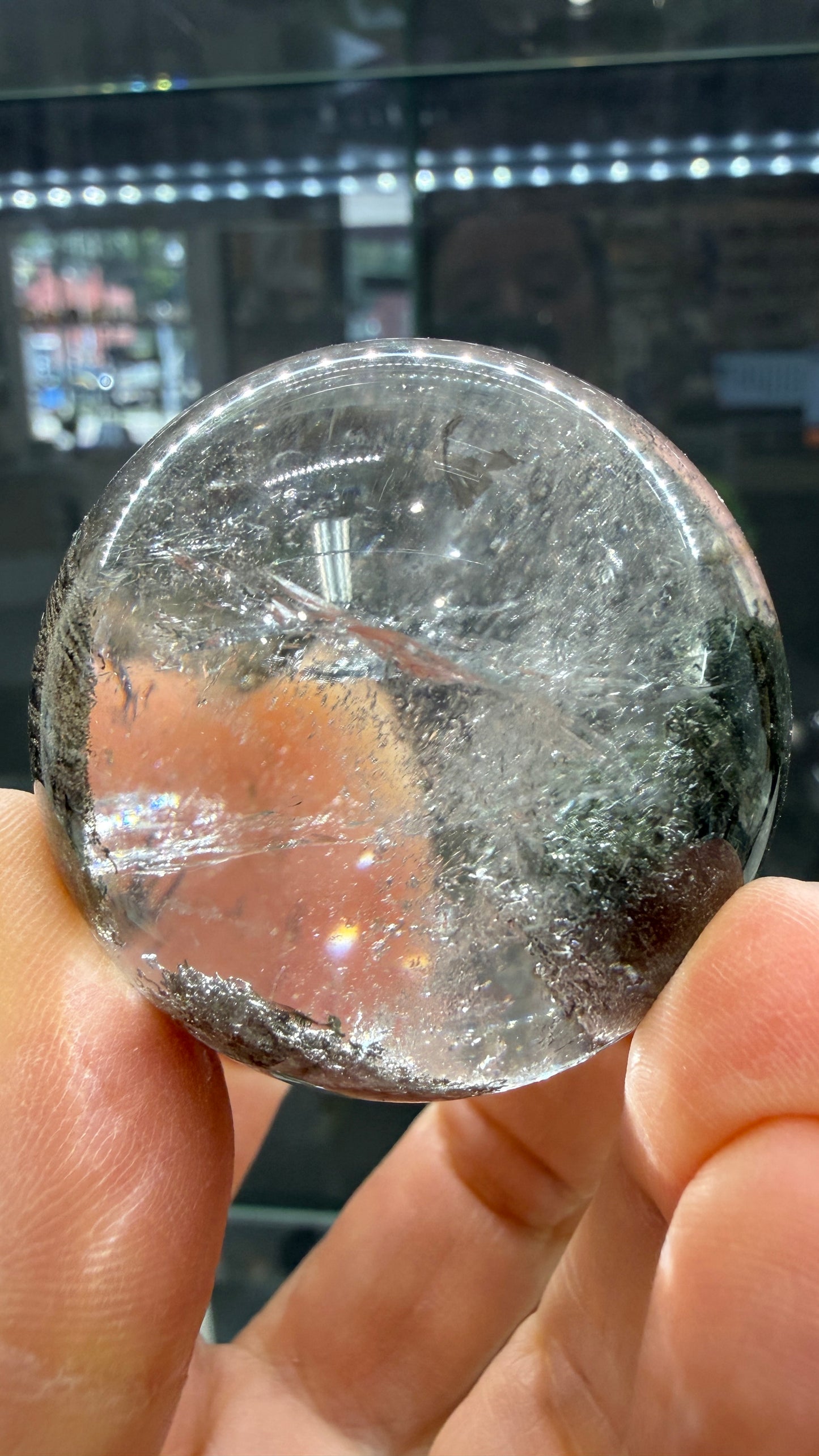 Garden Quartz/Lodolite Sphere- 1.7 inches Diameter