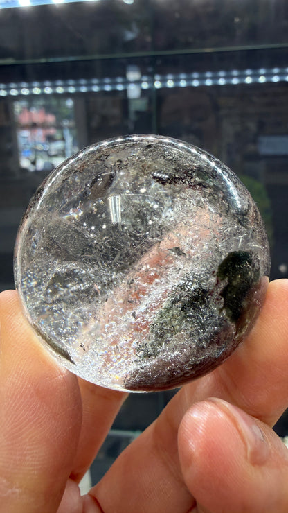Garden Quartz/Lodolite Sphere- 1.7 inches Diameter
