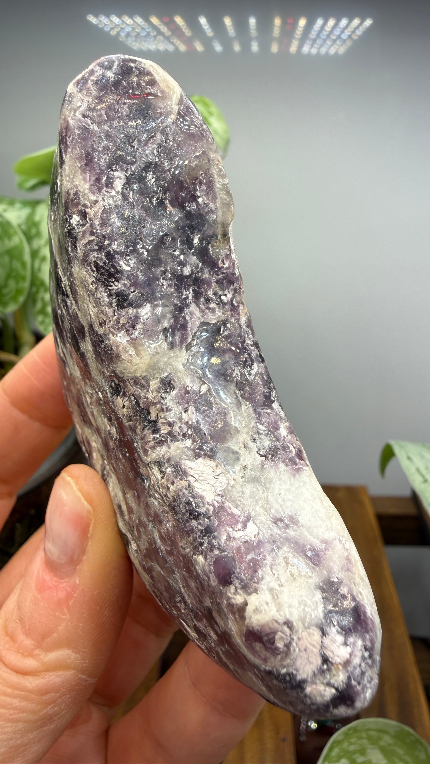 Lepidolite Crescent Moon- 3.1 inches- Brazil