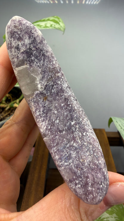 Lepidolite Crescent Moon- 3.25 inches- Brazil