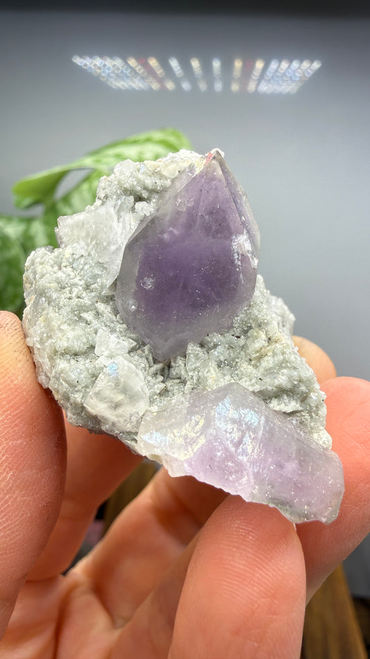 Quartz v. Amethyst, Calcite- Tonglushan Mine, Daye Co., Huangshi Prefecture, Hubei Province, China
