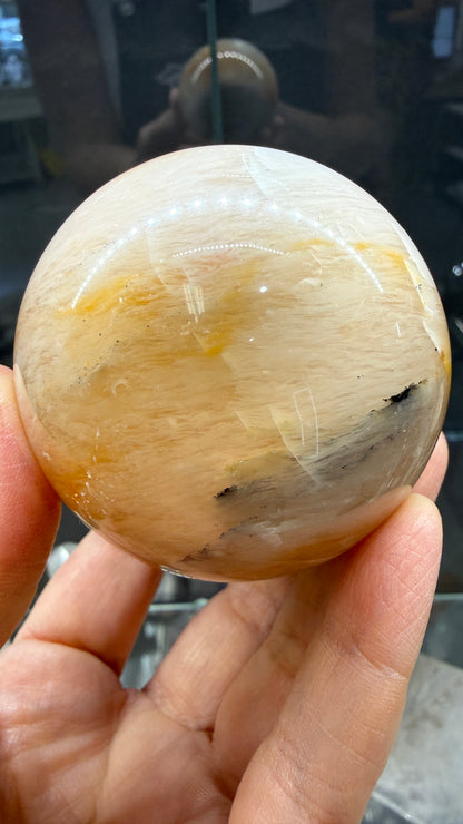 Amphibole Quartz Sphere- 2.5" inches diameter