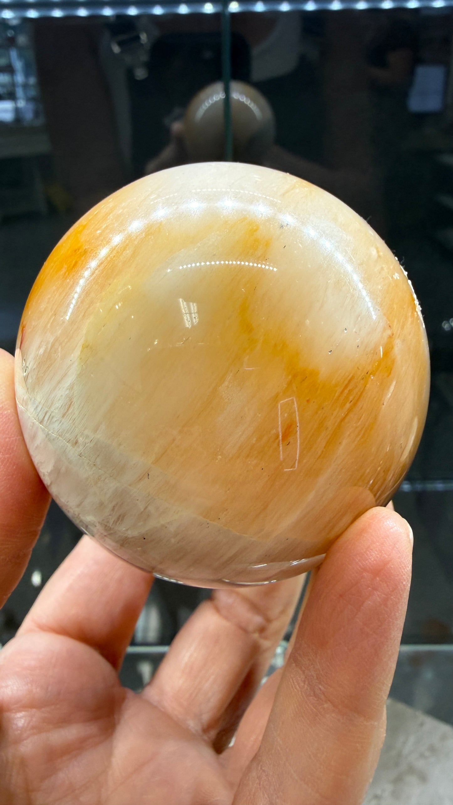 Amphibole Quartz Sphere- 2.5" inches diameter