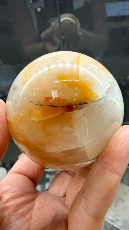 Amphibole Quartz Sphere- 2.5" inches diameter