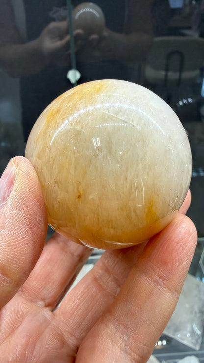 Amphibole Quartz Sphere- 2.1" inches diameter