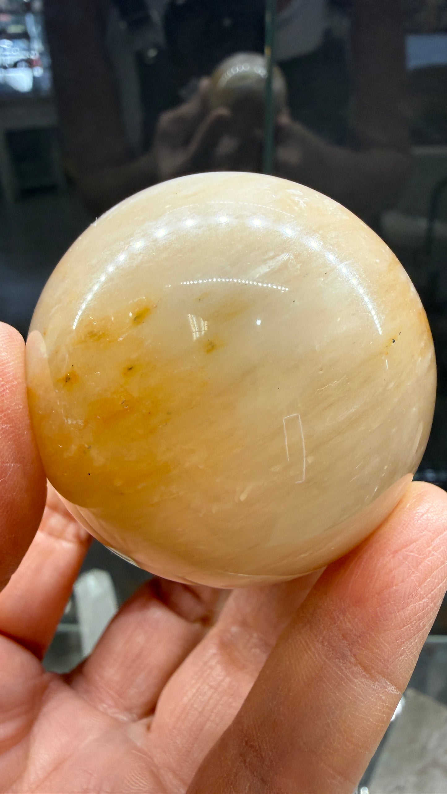 Amphibole Quartz Sphere- 2.1" inches diameter
