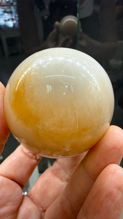 Amphibole Quartz Sphere- 2.1" inches diameter