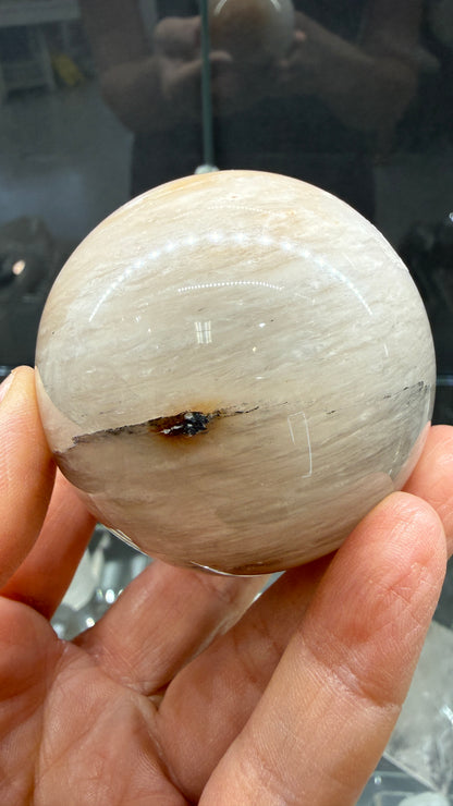 Amphibole Quartz Sphere- 2.4" inches diameter