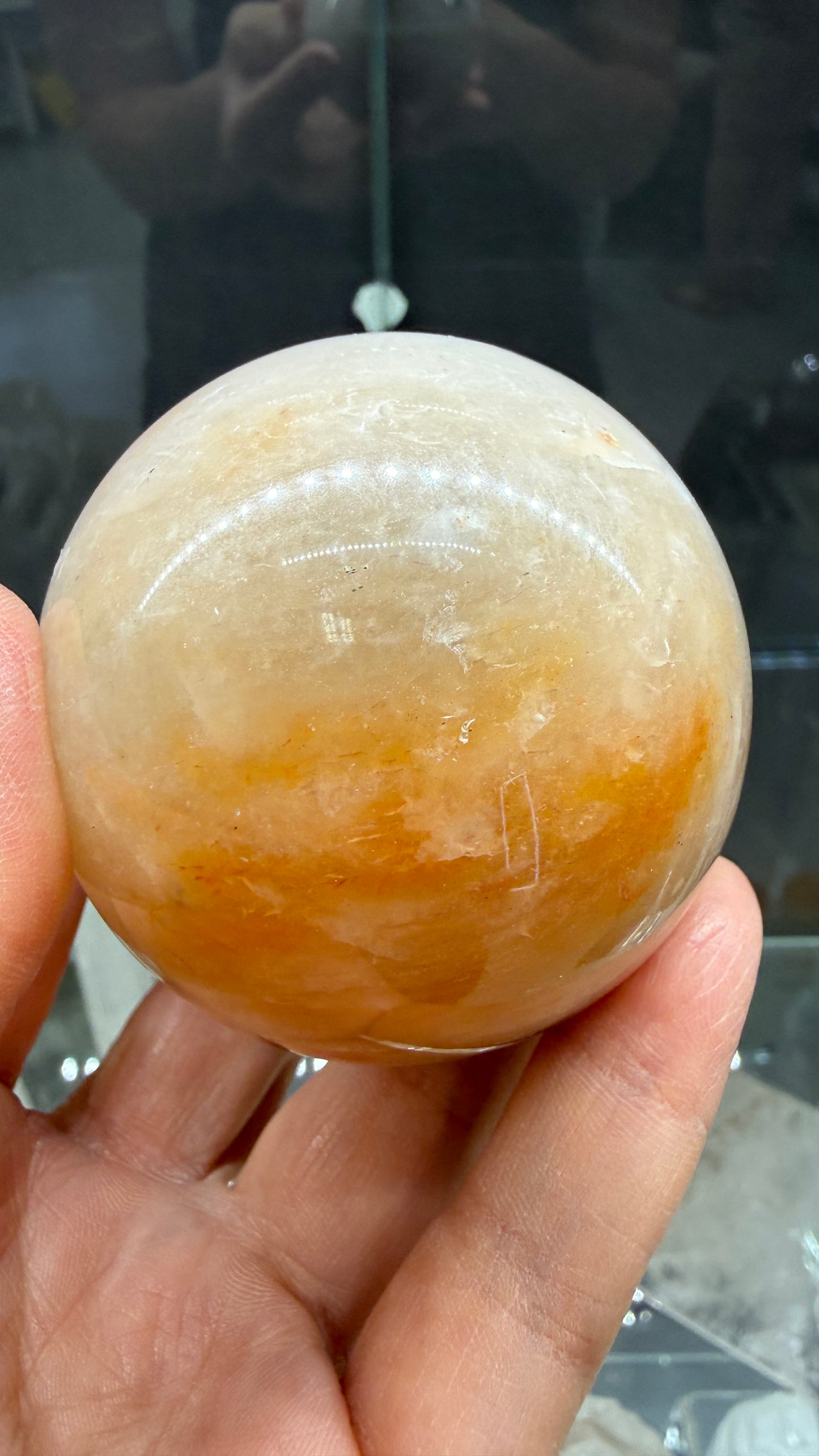Amphibole Quartz Sphere- 2.4" inches diameter