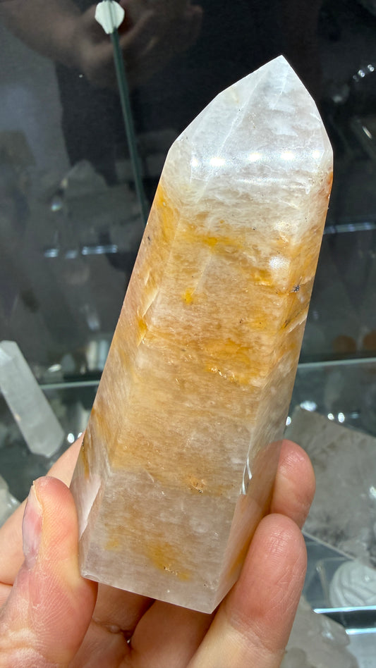 Amphibole Quartz Tower- 3.6 inch tall
