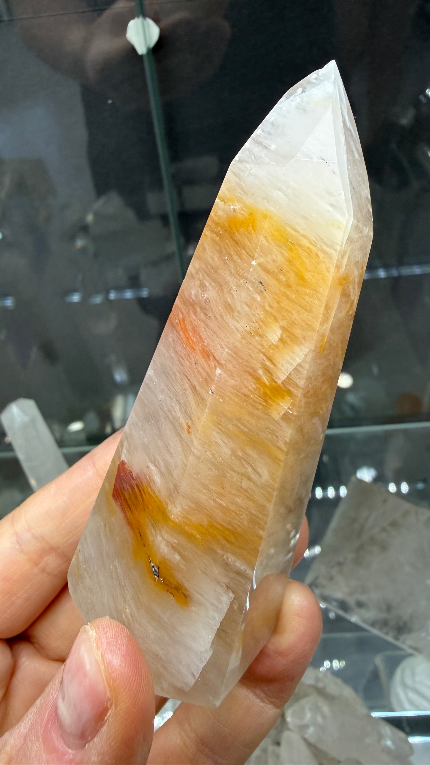 Amphibole Quartz Tower- 3.6 inch tall