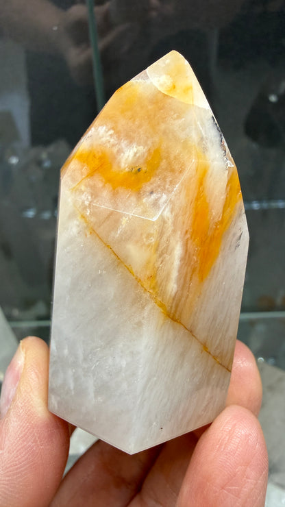 Amphibole Quartz Tower- 2.4 inch tall