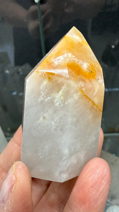 Amphibole Quartz Tower- 2.4 inch tall