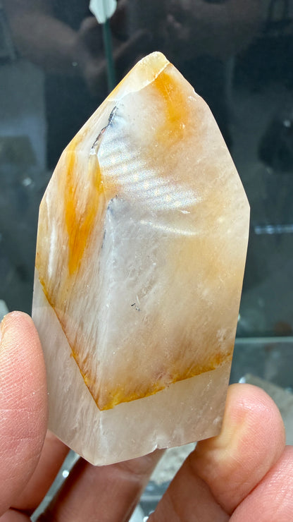Amphibole Quartz Tower- 2.4 inch tall