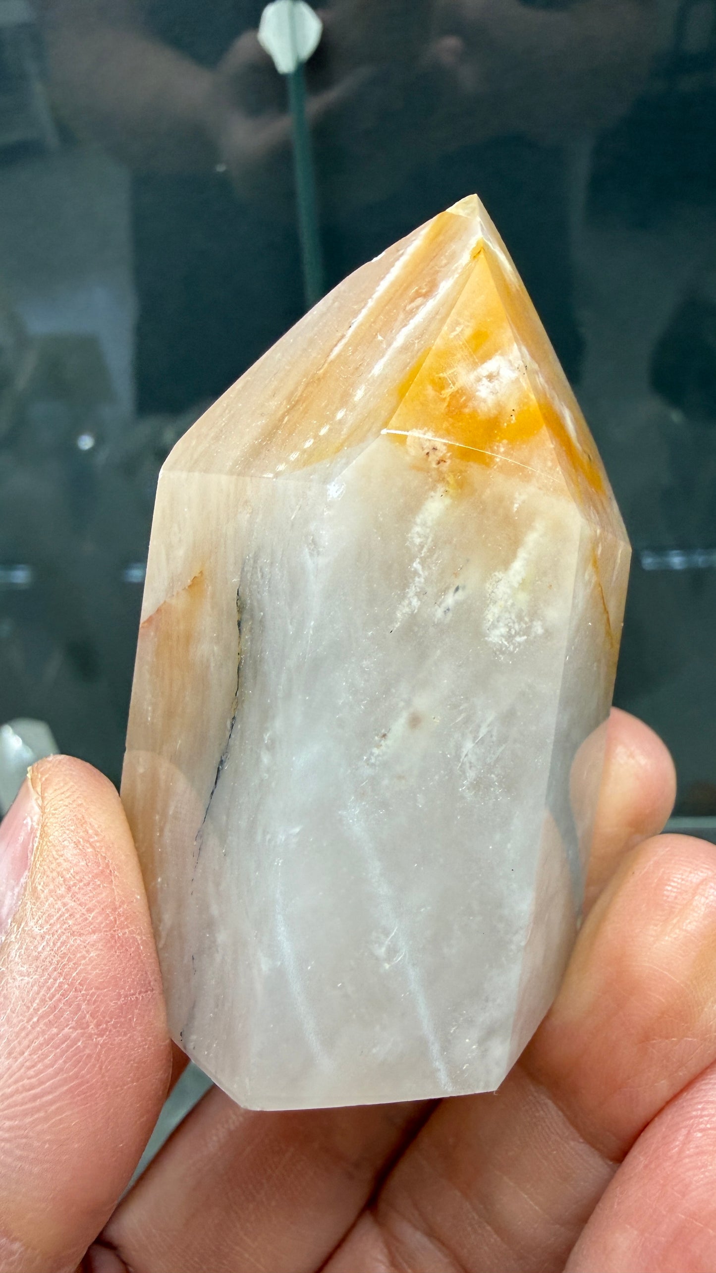 Amphibole Quartz Tower- 2.4 inch tall