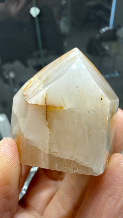Amphibole Quartz Tower- 1.5 inch tall