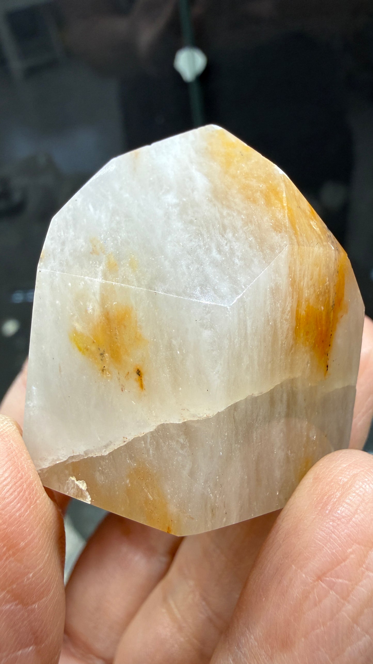 Amphibole Quartz Tower- 1.5 inch tall