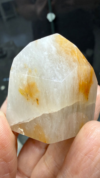 Amphibole Quartz Tower- 1.5 inch tall