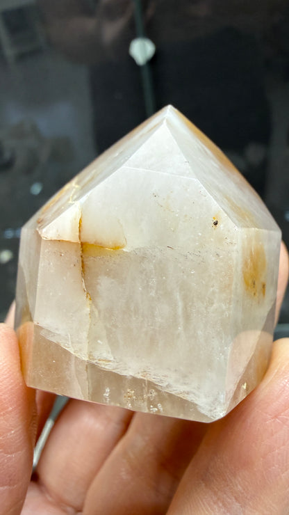 Amphibole Quartz Tower- 1.5 inch tall
