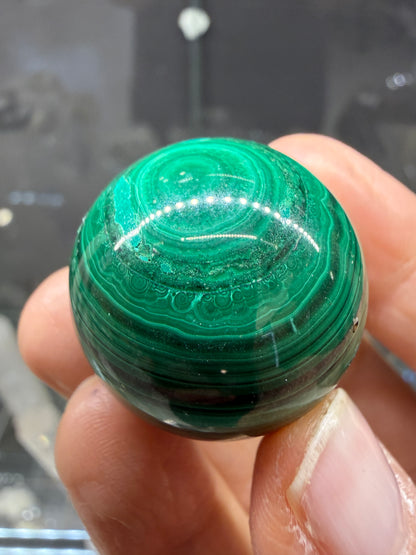 Malachite Sphere- 1.1 inch diameter