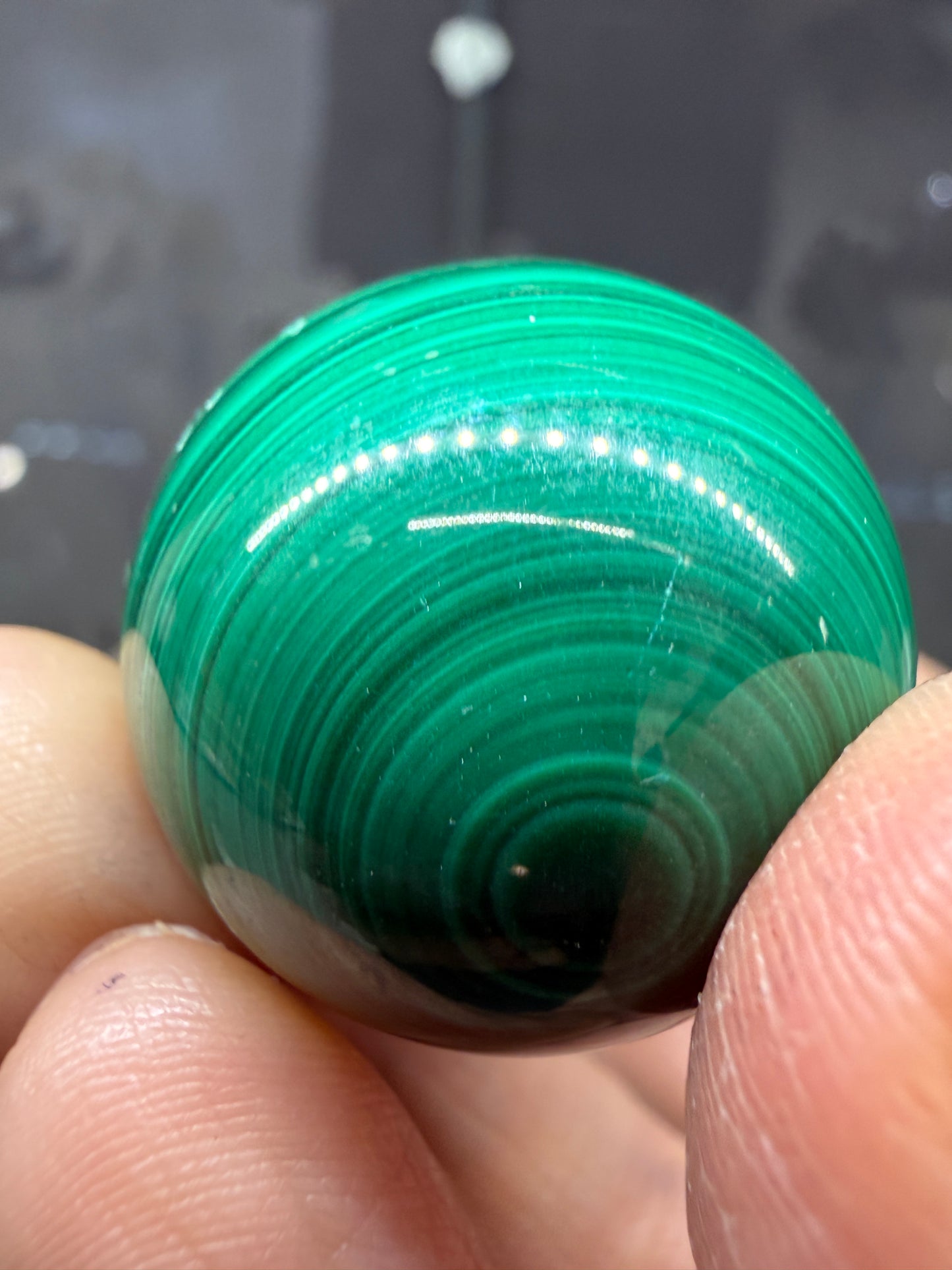 Malachite Sphere- 1.1 inch diameter