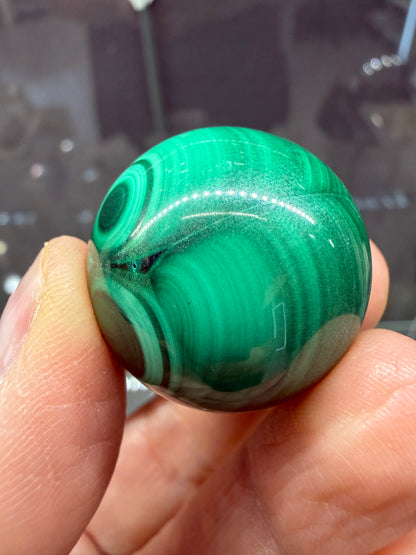 Malachite Sphere- 1 inch diameter