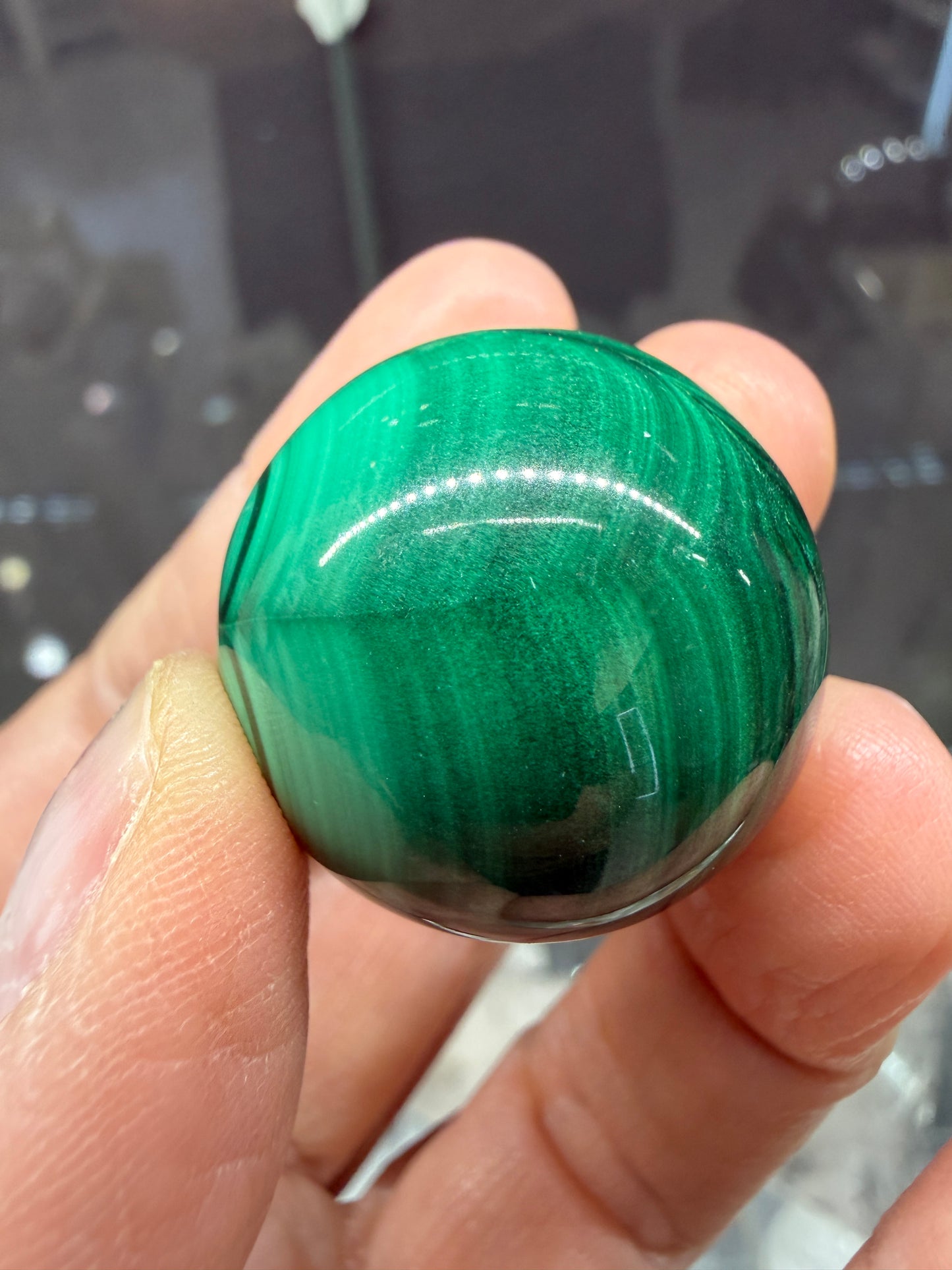 Malachite Sphere- 1 inch diameter