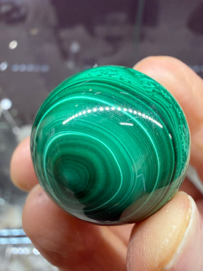 Malachite Sphere- 1 inch diameter