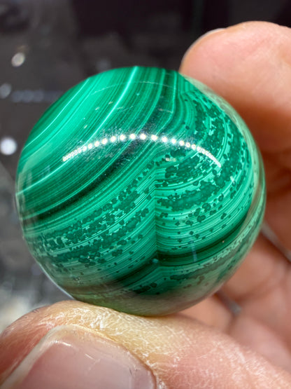 Malachite Sphere- 1 inch diameter