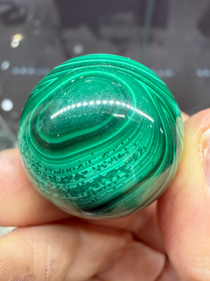 Malachite Sphere- 1 inch diameter