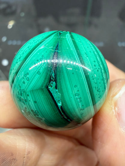 Malachite Sphere- 1 inch diameter