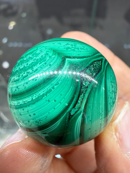 Malachite Sphere- 1 inch diameter