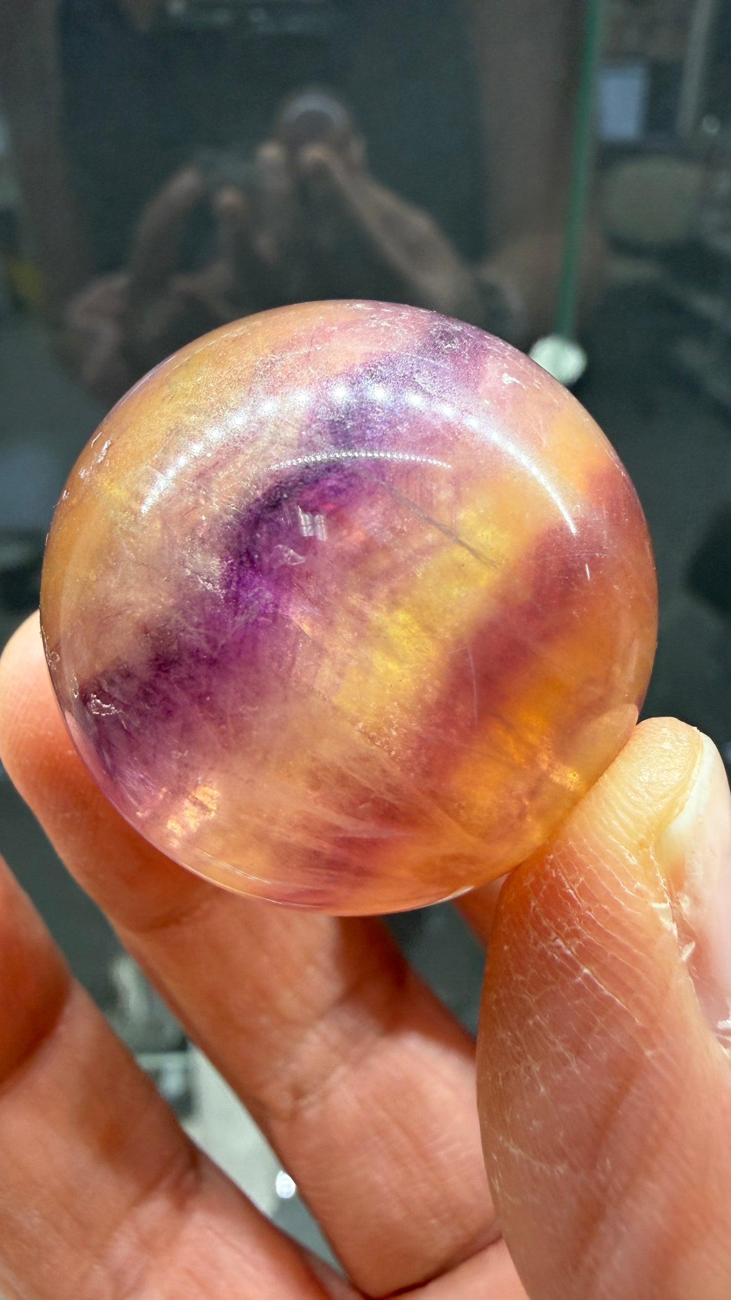 Fluorite Sphere- 1.25 inch diameter