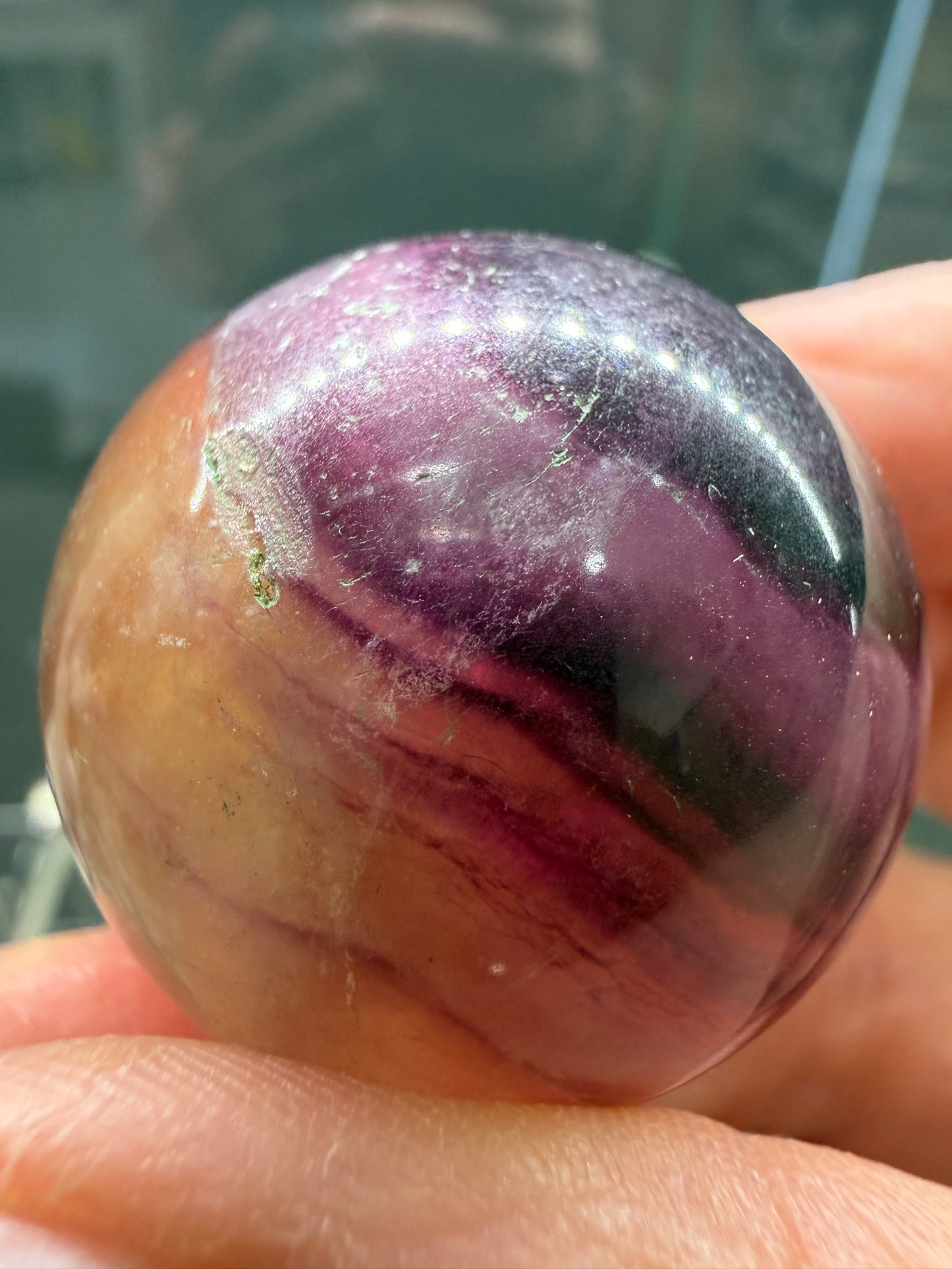 Fluorite Sphere- 1.25 inch diameter